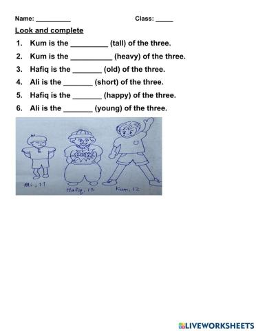 Adjective (Comparative & Superlative)