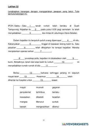 Lengkapkan karangan tahun 6