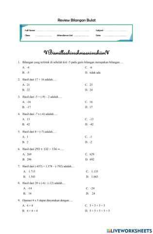 Soal review 1