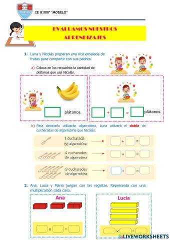 Multiplicación con regletas
