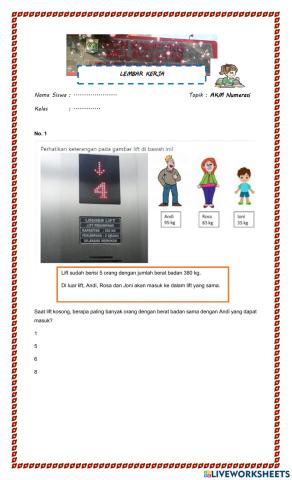 Lembar Kerja Interaktif AKM Numerasi