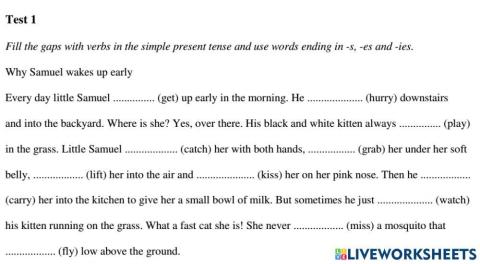 Present simple-third person