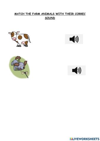 Farm animals and sounds