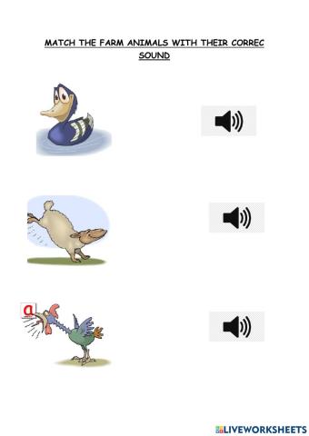 Farm animals and sounds