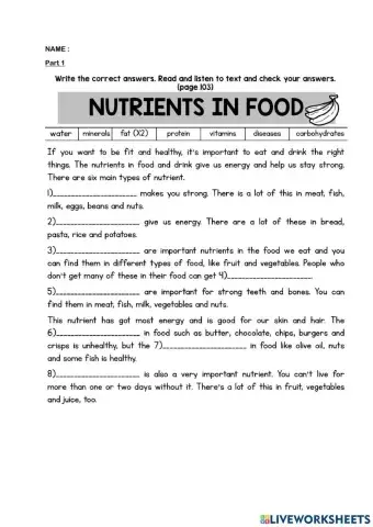 Food and Nutrients