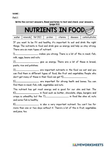 Food and Nutrients