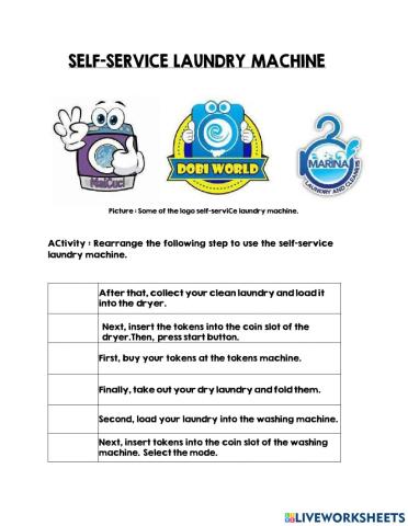 Self-service laundry machine