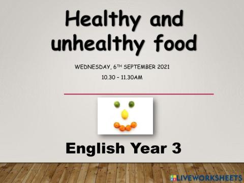 Healthy and unhealthy food