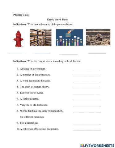 Greek word parts