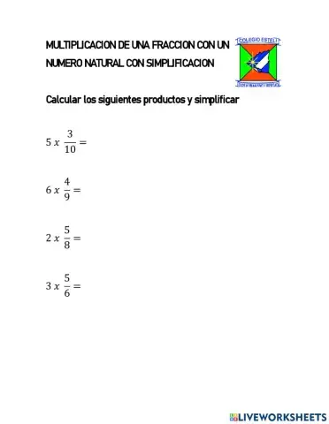 Multiplicacion de fraccion con entero