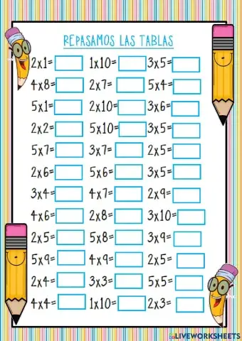 Repaso de multiplicaciones