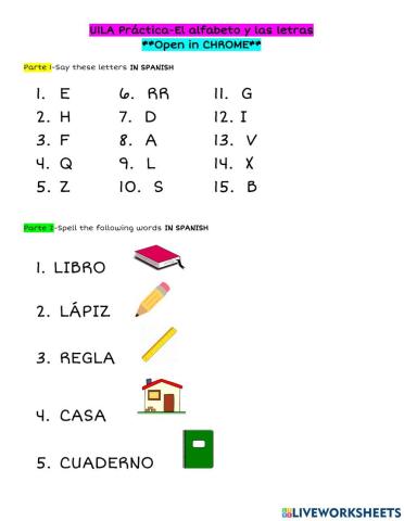 U1LA Practice with Alphabet & Spelling