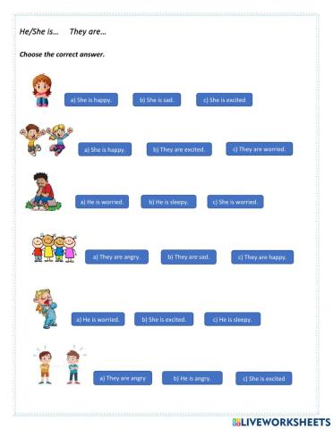 Verb to be - Feelings