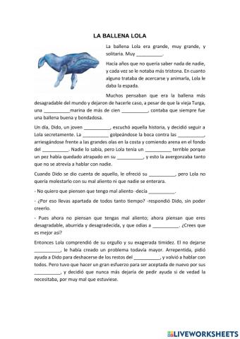 Ficha: -La ballena Lola-