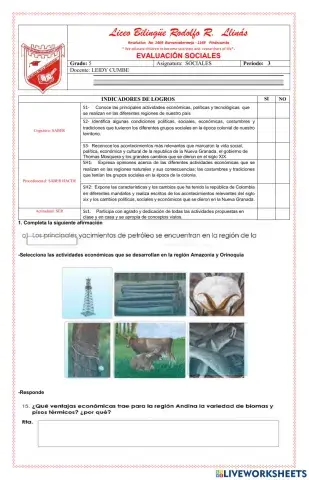 Evaluacion sociales 5 primera parte