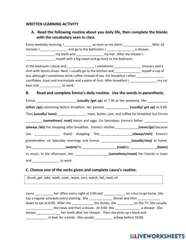 Written Learning activity 3 