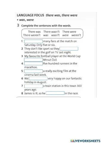 There was - there were