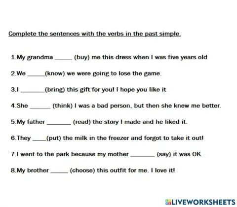 Kid's box 4 unit 6 past simple