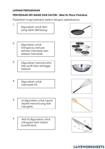 Mise en Place Perkakas Inti