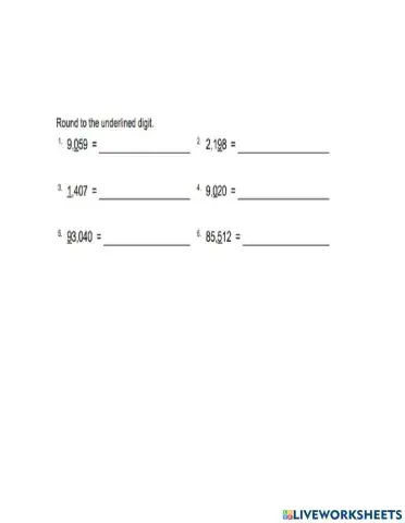Rounding whole numbers