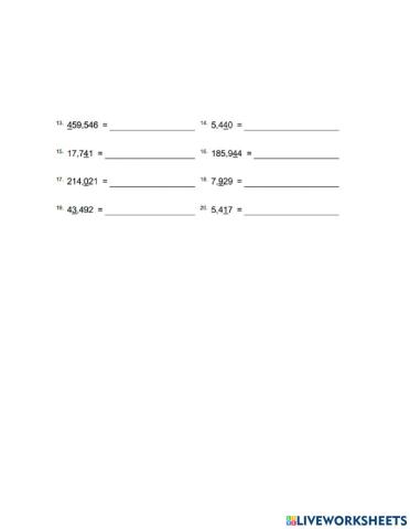 Rounding whole numbers