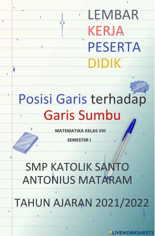 Lkpd posisi garis terhadap sumbu