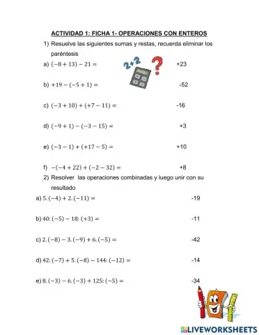 Operaciones con enteros
