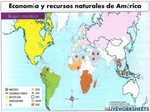 Ecomomia de américa y recursos naturales