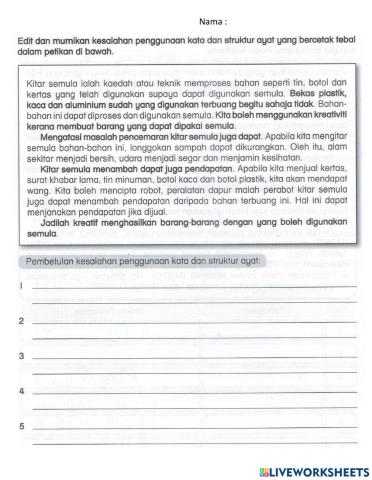 Bahasa Melayu edit ayat