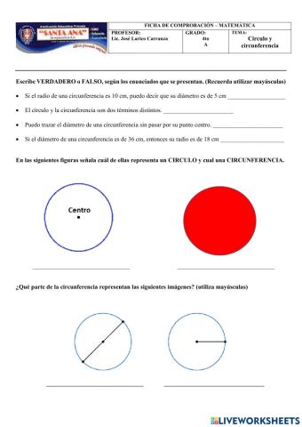 Círculo y circunferencia