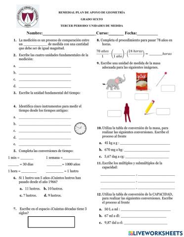 Conversión de unidades