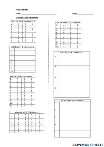 Monthly test english
