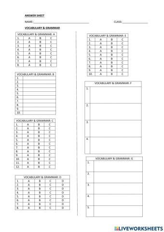 Monthly test english
