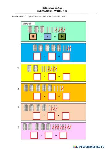 Subtraction within 100