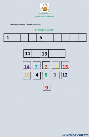 Secuencia Numérica 1-15