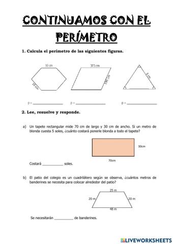 Perímetro en problemas