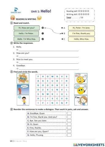 Grade 3 - Main - Unit 1: Hello!