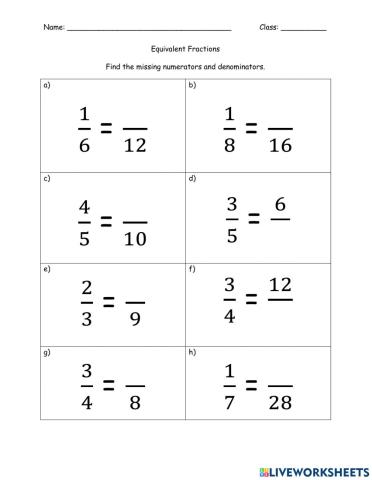 Equivalent Fraction
