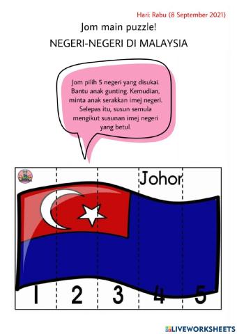Puzzle Negeri Di Malaysia