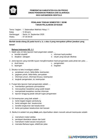 PTS Gasal 2020-2021 Tema 1 Bagian 1