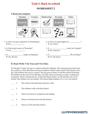 Look 2 - Unit1 - WS 2