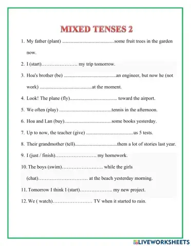 Mixed tenses