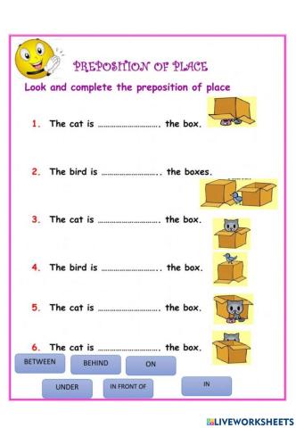 Prepositions of place
