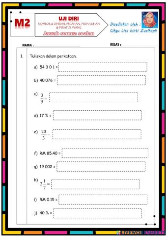 Uji Diri matematik kertas 2