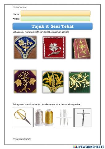 Tajuk 8 Seni Tekat