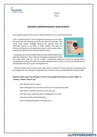 Reading comprehension