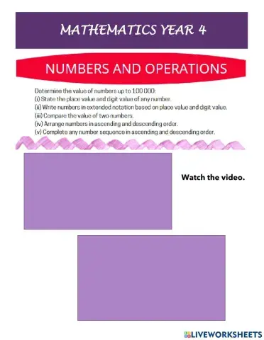 Numbers and Operations