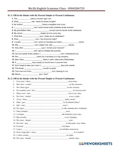 Present simple or present continuous