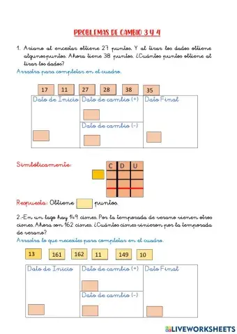 Practicamos problemas paev - cambio 3 y 4