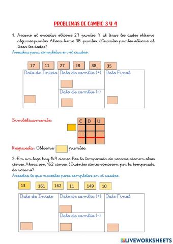 Practicamos problemas paev - cambio 3 y 4